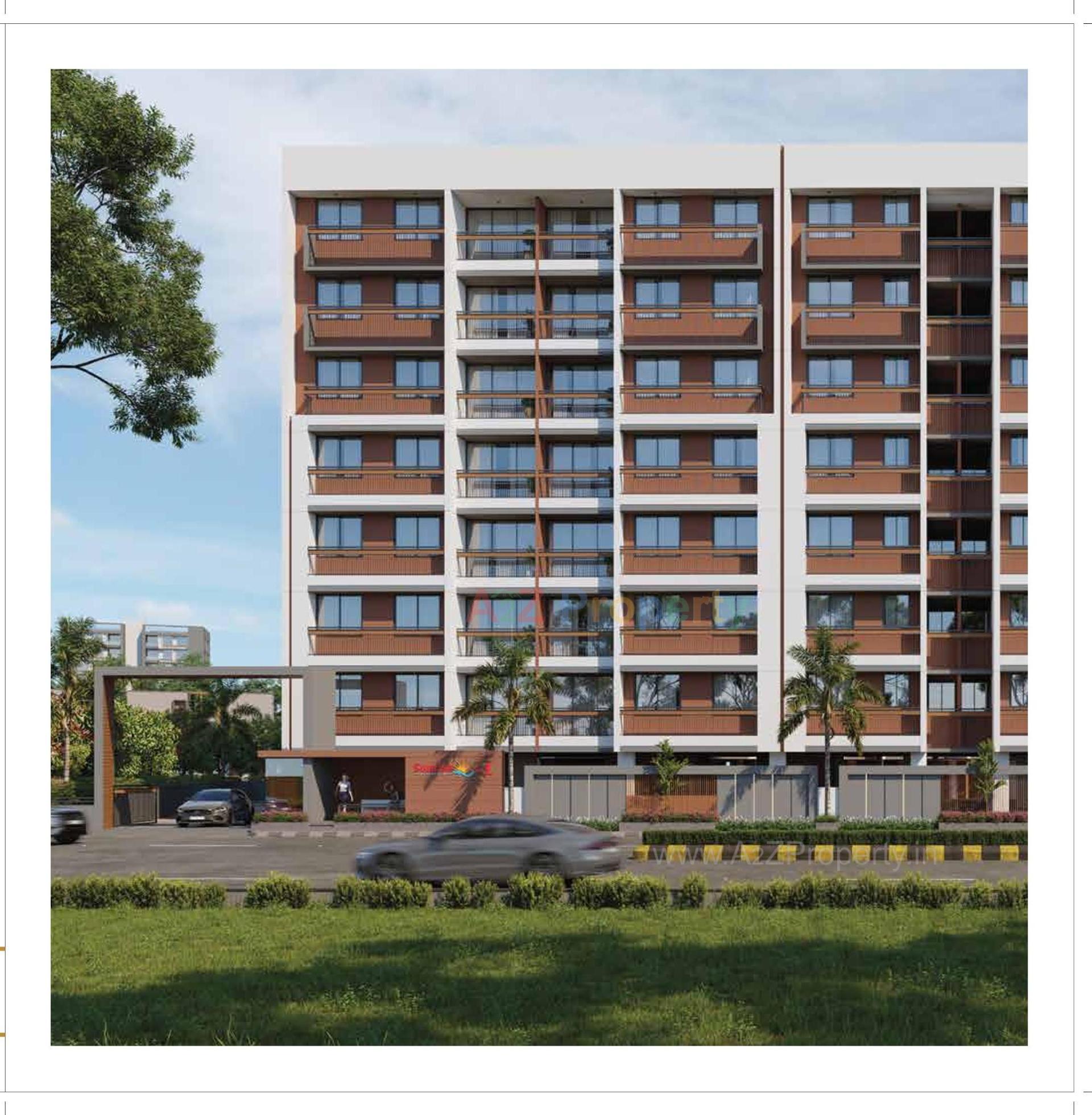 3D Elevation of real estate project Sunrise Homes located at Vatva, Ahmedabad, Gujarat