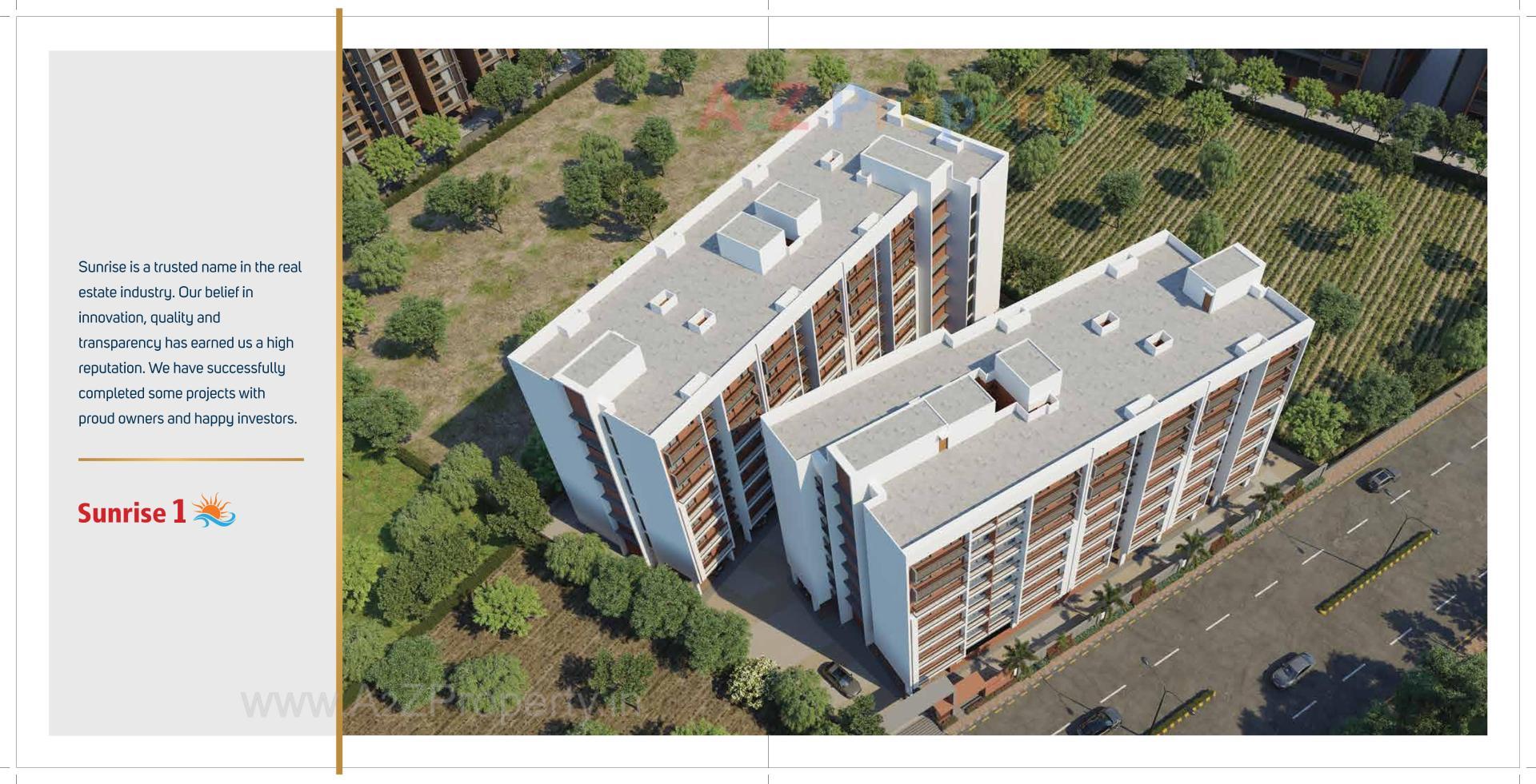 3D Elevation of real estate project Sunrise Homes located at Vatva, Ahmedabad, Gujarat