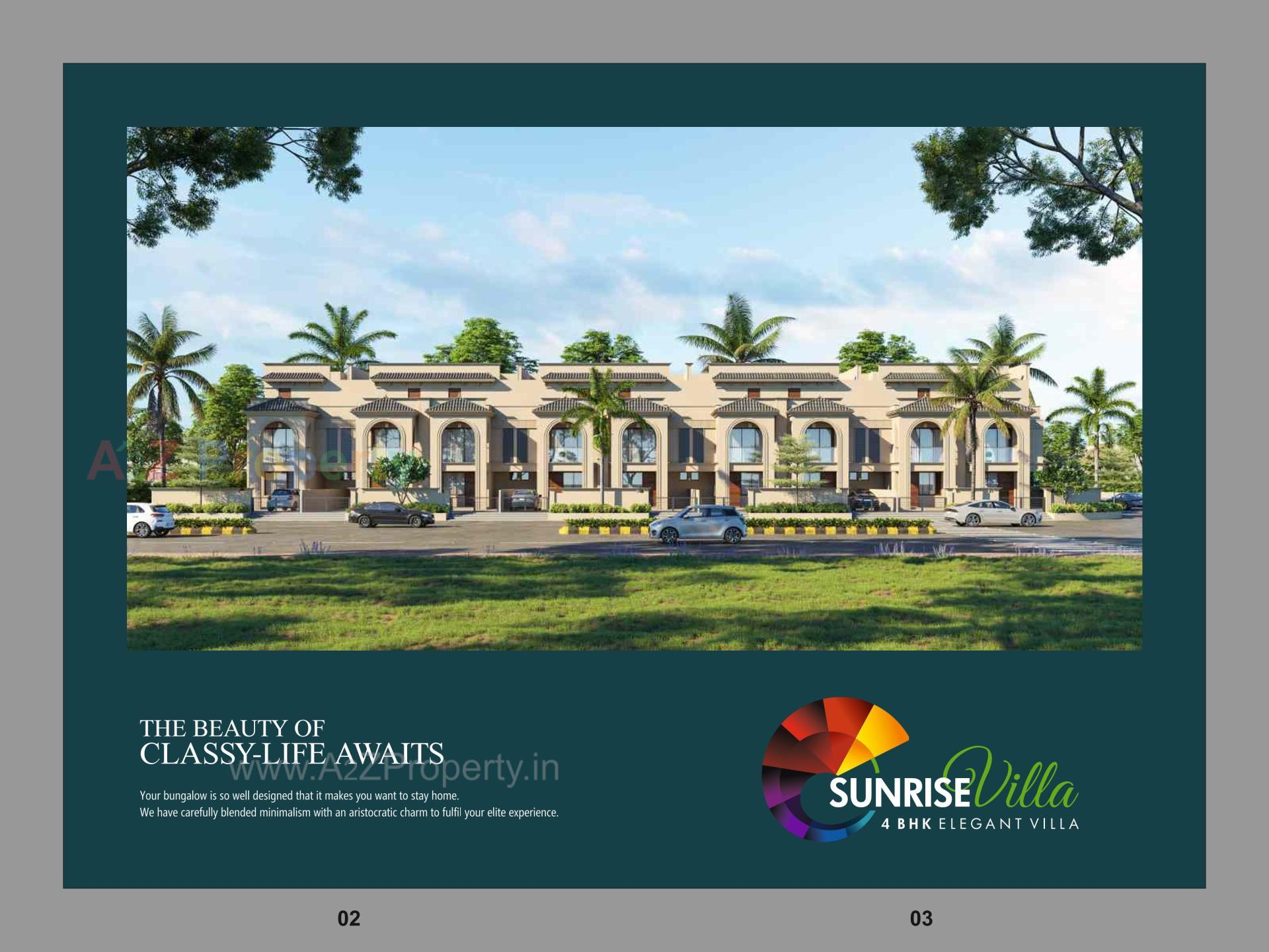 3D Elevation of real estate project Sunrise Villa located at Singarva, Ahmedabad, Gujarat