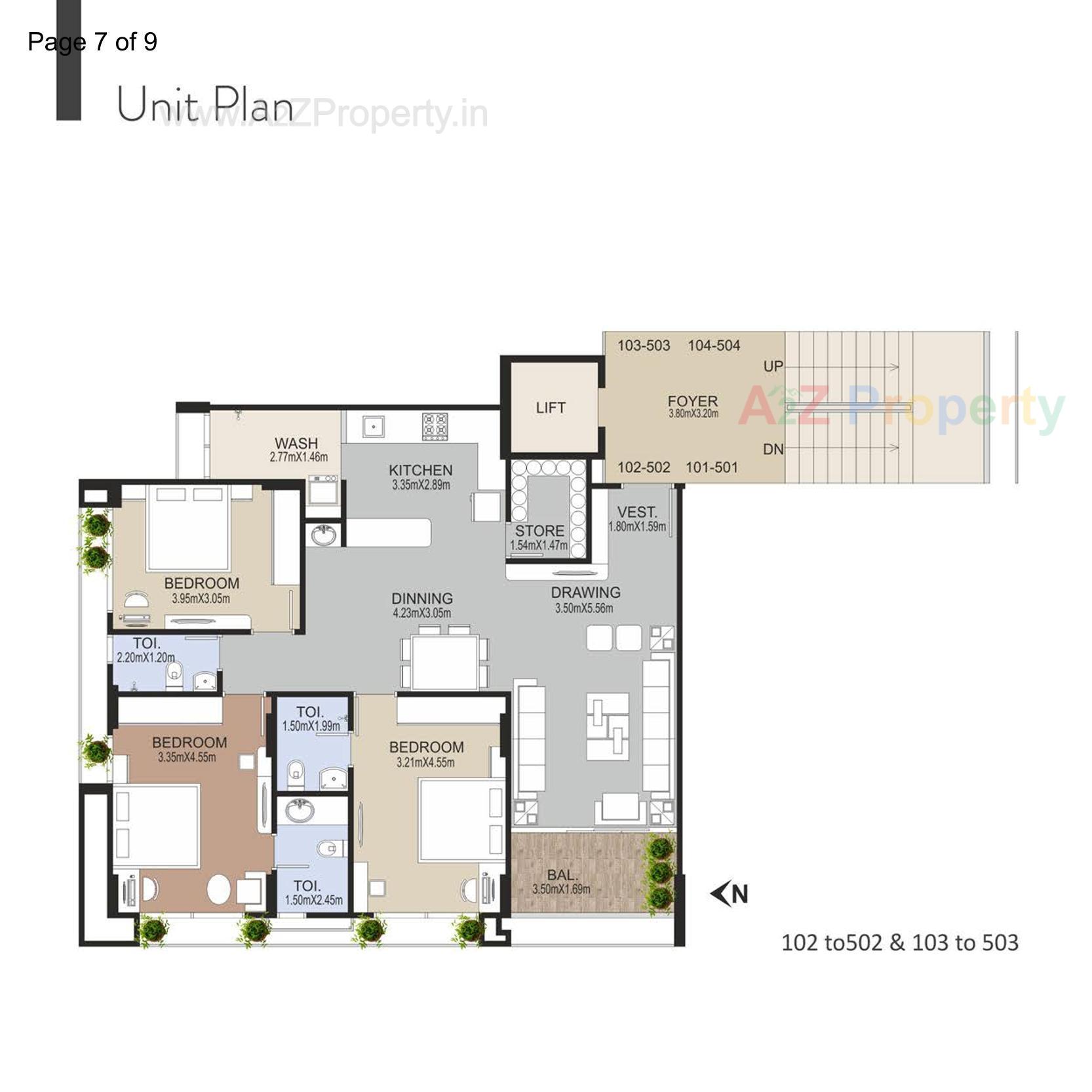 Layout of real estate project Sunrise Vista located at Bodakdev, Ahmedabad, Gujarat