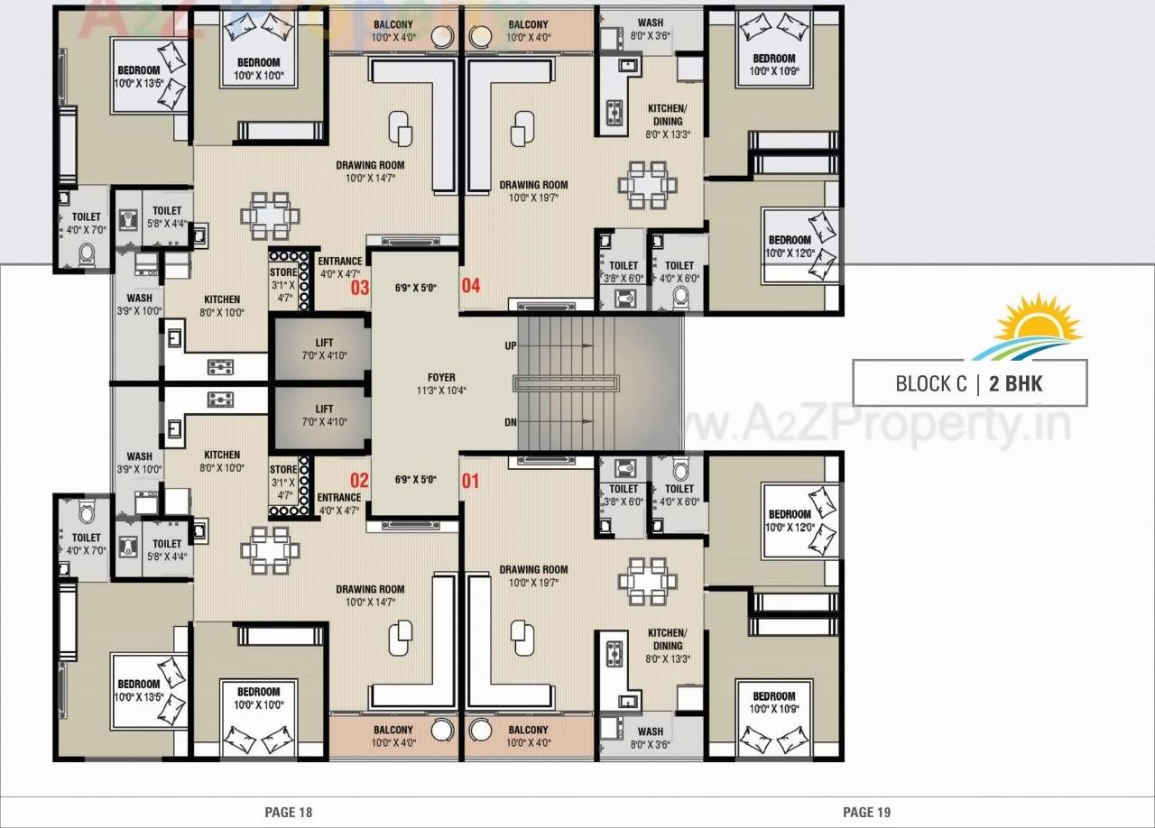 Layout of real estate project Sunway Residancy located at Nikol, Ahmedabad, Gujarat