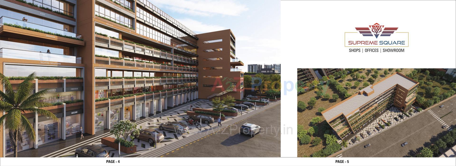 3D Elevation of real estate project Supreme Square located at Naroda, Ahmedabad, Gujarat