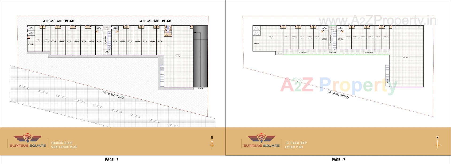 Layout of real estate project Supreme Square located at Naroda, Ahmedabad, Gujarat
