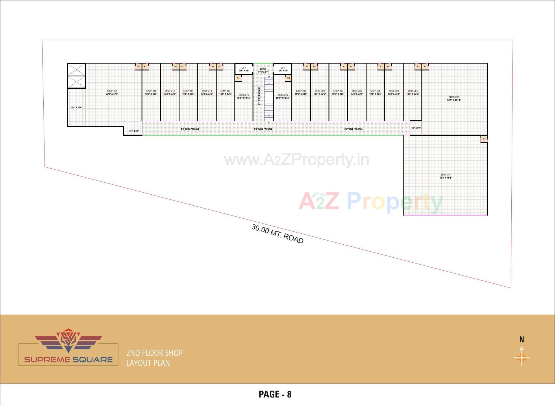 Layout of real estate project Supreme Square located at Naroda, Ahmedabad, Gujarat