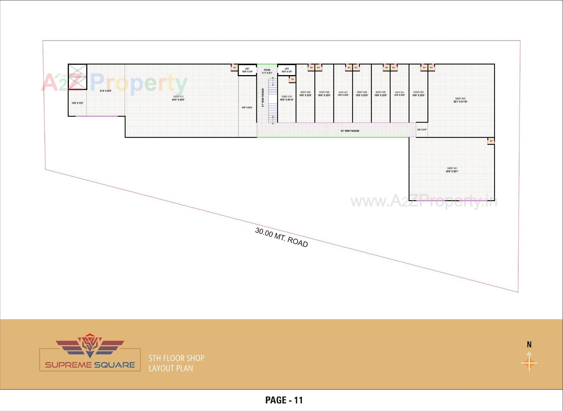 Layout of real estate project Supreme Square located at Naroda, Ahmedabad, Gujarat