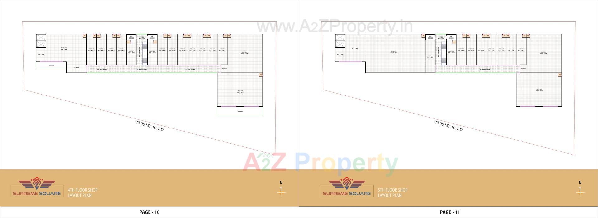 Layout of real estate project Supreme Square located at Naroda, Ahmedabad, Gujarat