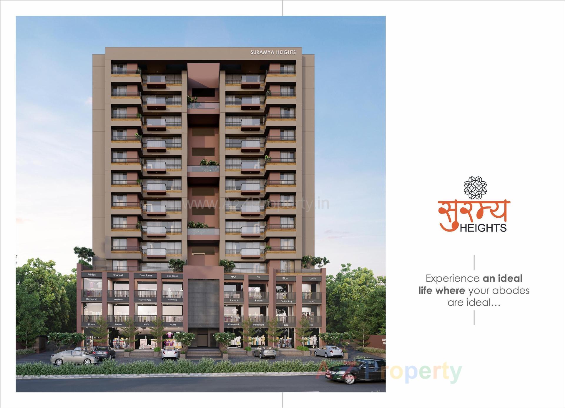 3D Elevation of real estate project Suramya Heights located at Sanand, Ahmedabad, Gujarat