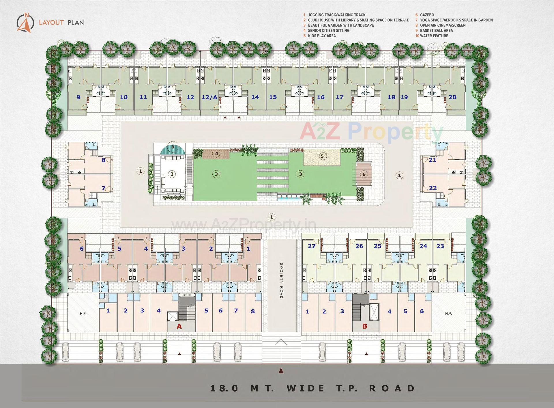 Layout of real estate project Suramya Space located at Sanand, Ahmedabad, Gujarat