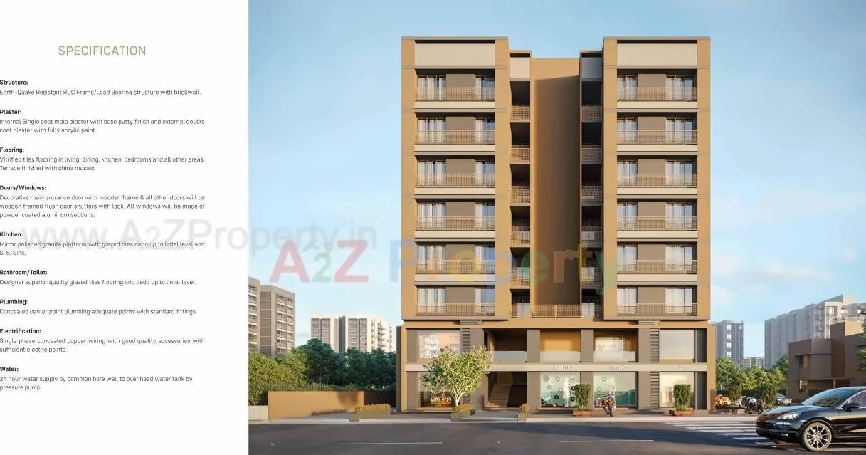 3D Elevation of real estate project Suryam Aura located at Nikol, Ahmedabad, Gujarat