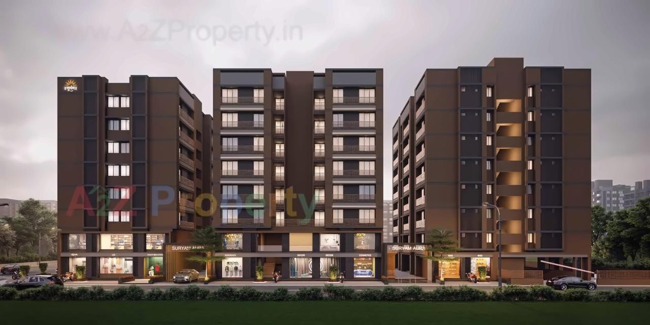 3D Elevation of real estate project Suryam Aura located at Nikol, Ahmedabad, Gujarat