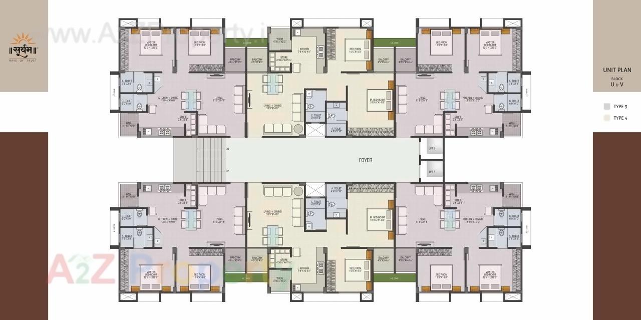 Layout of real estate project Suryam Elegance located at Odhav, Ahmedabad, Gujarat