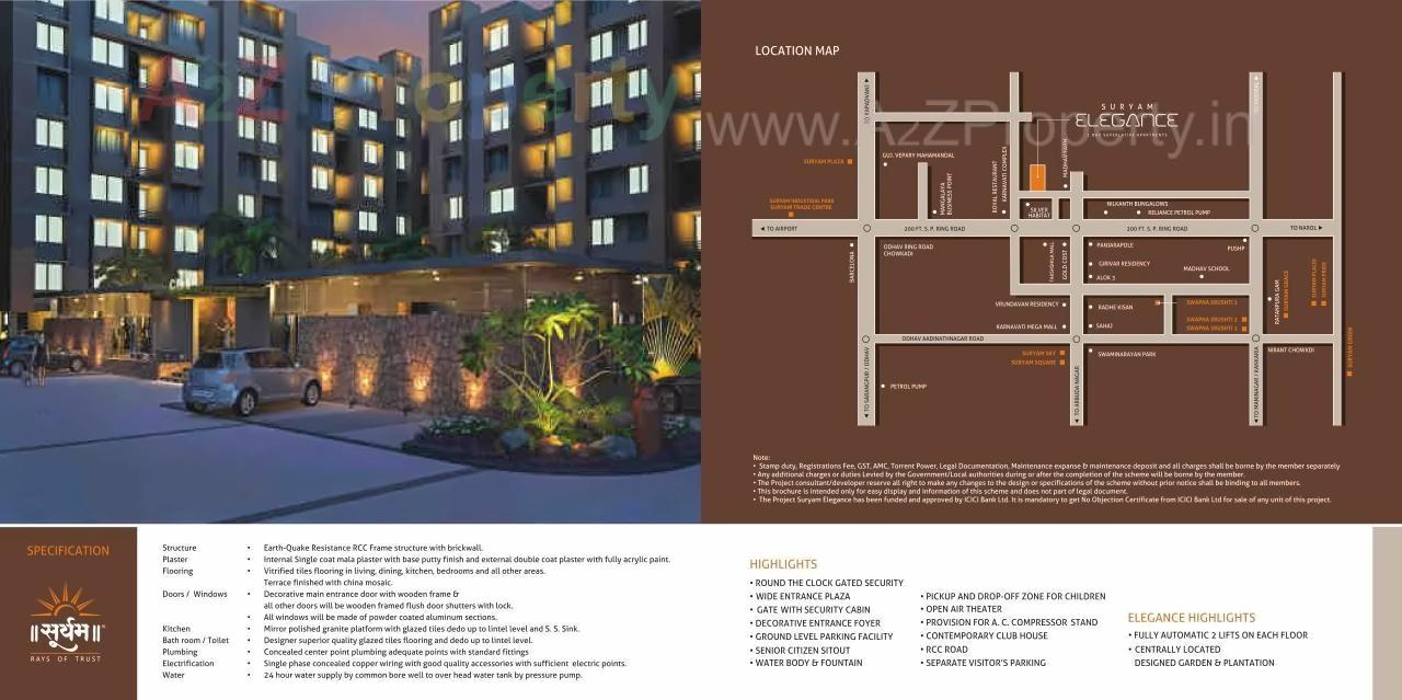  of real estate project Suryam Elegance located at Odhav, Ahmedabad, Gujarat