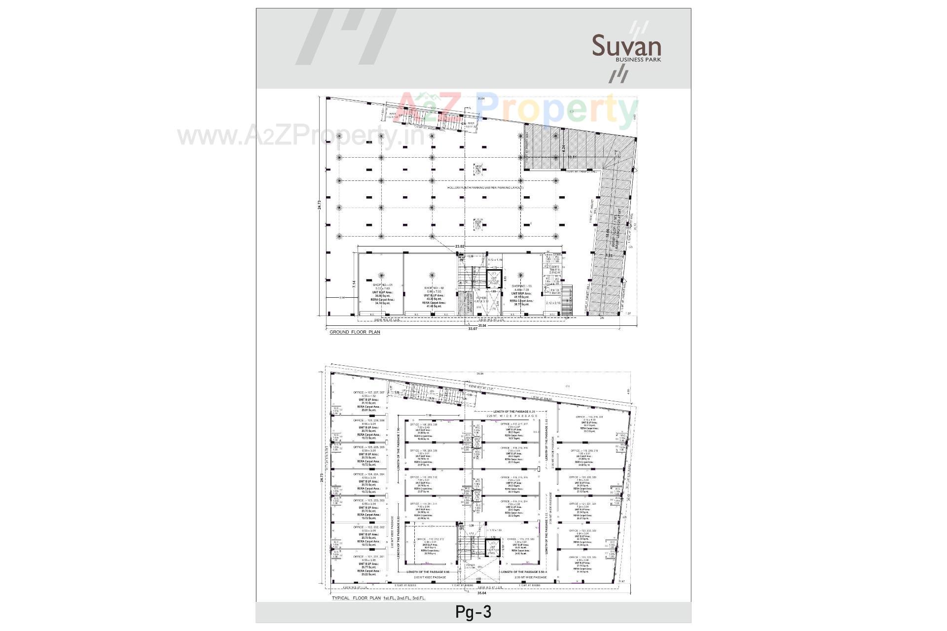 Layout of real estate project Suvan Business Park located at Rakhial, Ahmedabad, Gujarat