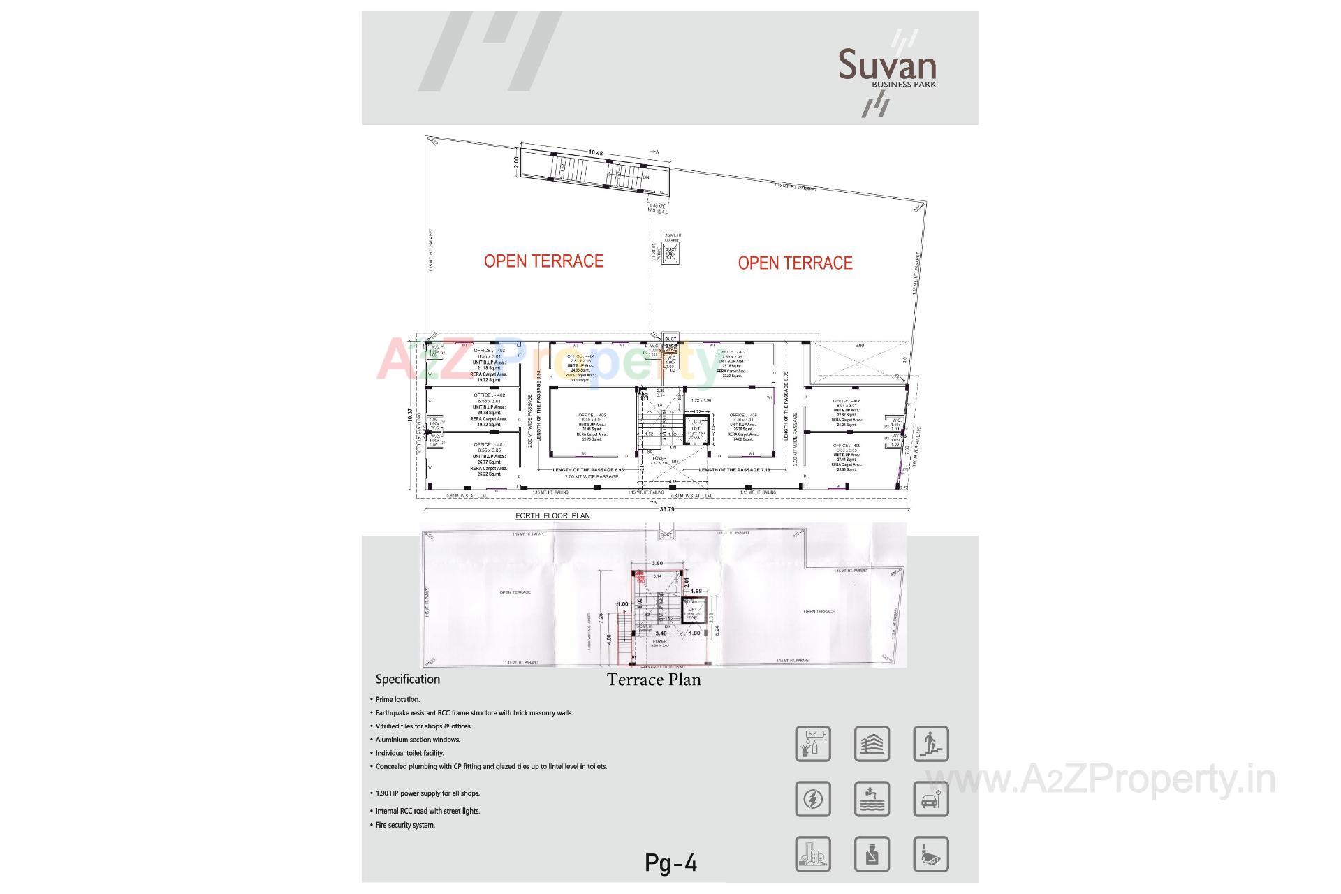 Layout of real estate project Suvan Business Park located at Rakhial, Ahmedabad, Gujarat