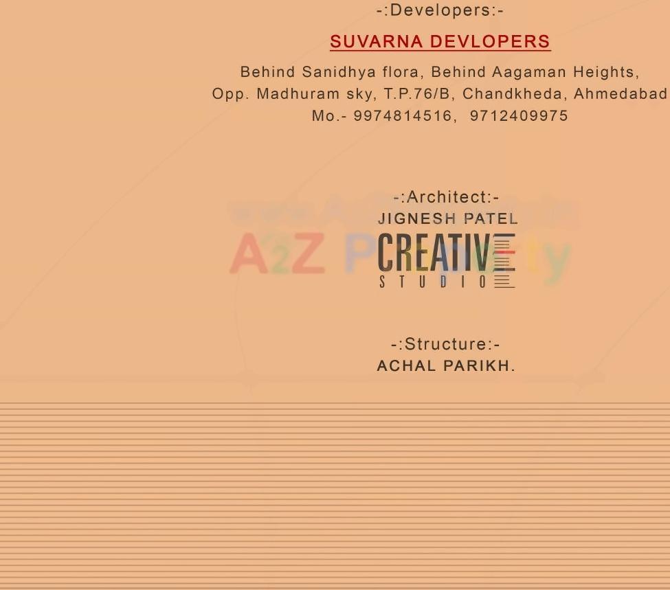  of real estate project Suvarna Residency located at Chandkheda, Ahmedabad, Gujarat
