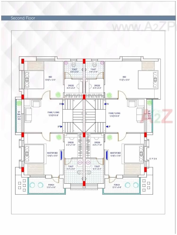 Layout of real estate project Suvarna Villa located at Bopal, Ahmedabad, Gujarat