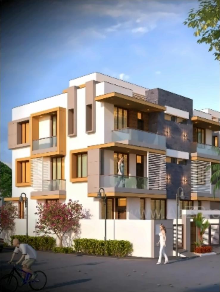 3D Elevation of real estate project Suvarna Villa located at Bopal, Ahmedabad, Gujarat