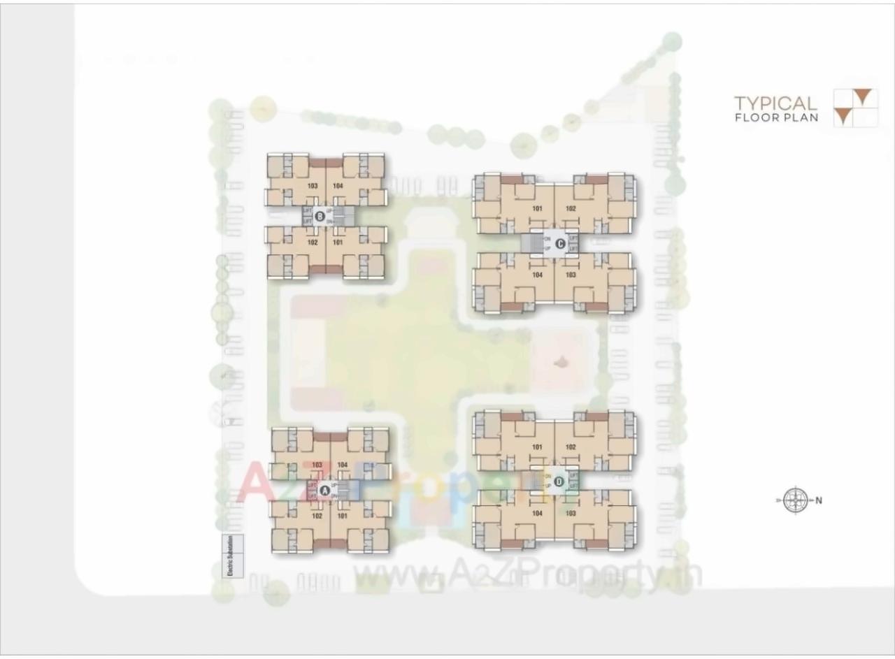 Layout of real estate project Suvas Caspia located at Nikol, Ahmedabad, Gujarat