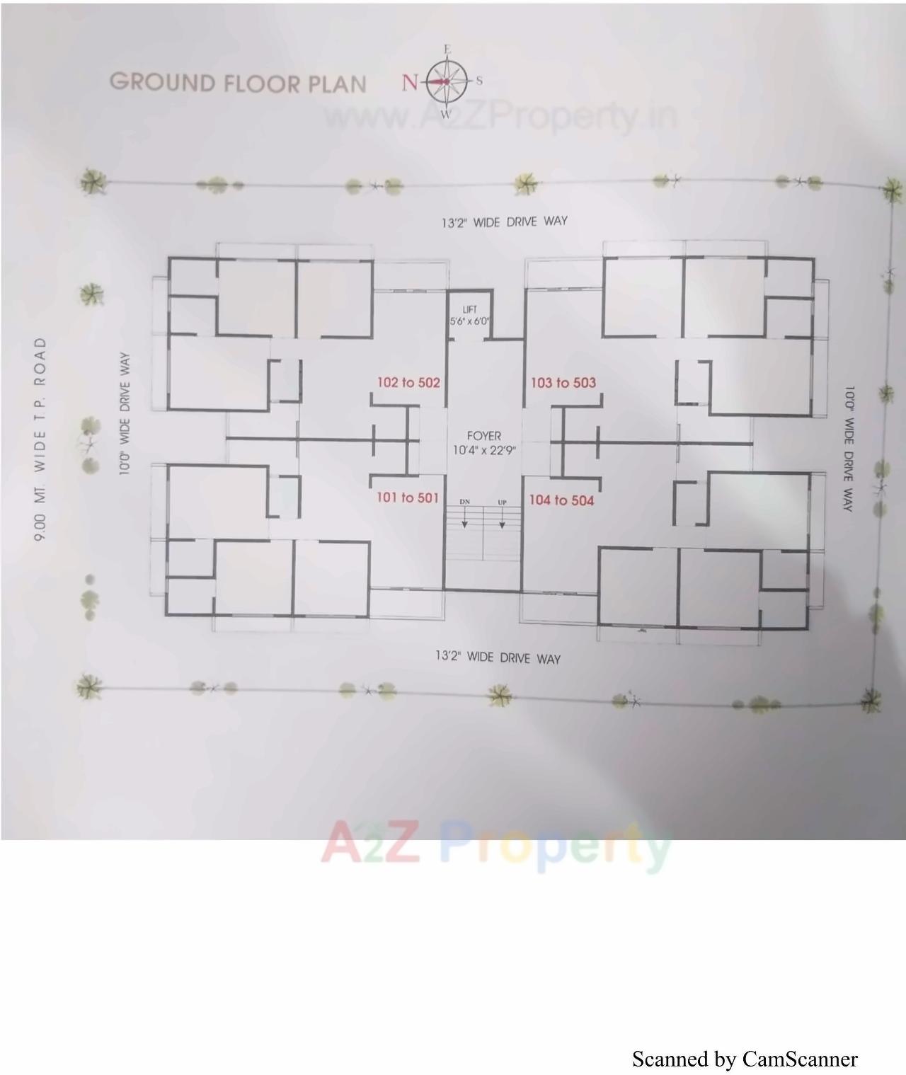 Layout of real estate project Suvas Kanchan located at Paldi, Ahmedabad, Gujarat