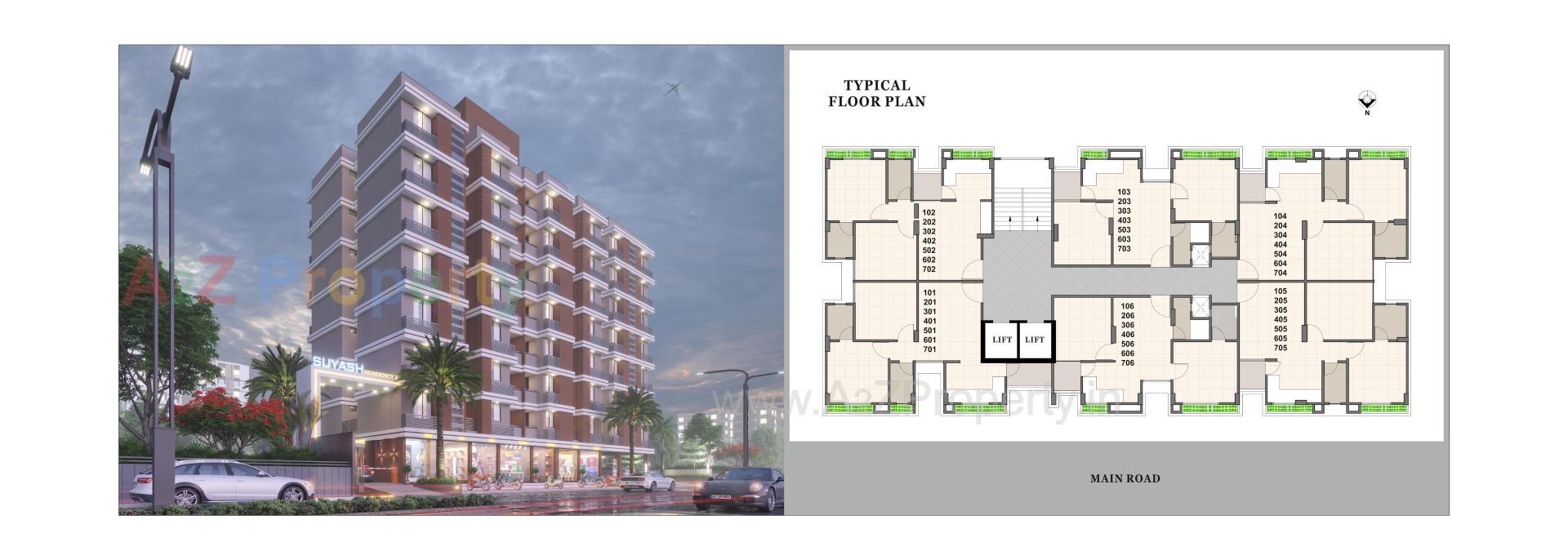 Layout of real estate project Suyash Residency located at Ahmedabad, Ahmedabad, Gujarat