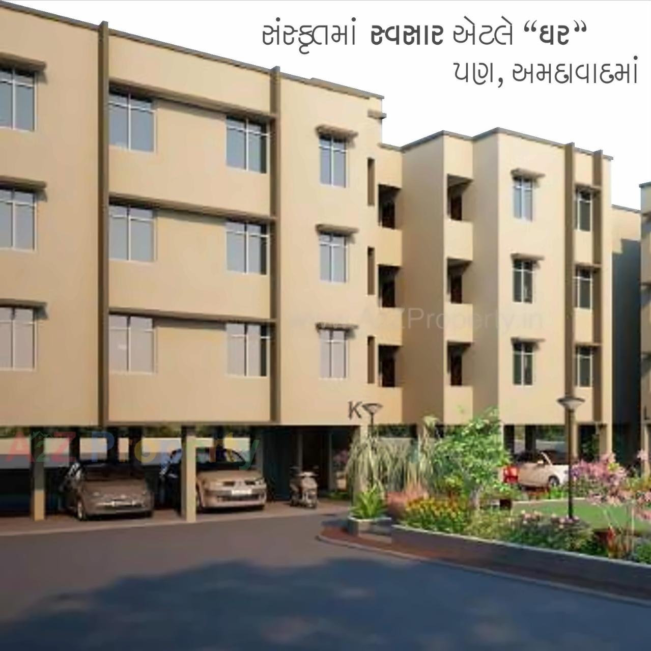3D Elevation of real estate project Svasaar Pravesh located at Gamdi, Ahmedabad, Gujarat