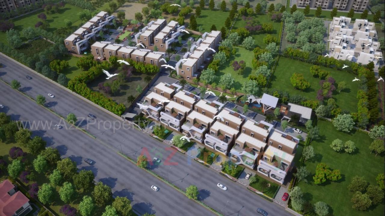 3D Elevation of real estate project Swagat Baganville located at Shilaj, Ahmedabad, Gujarat