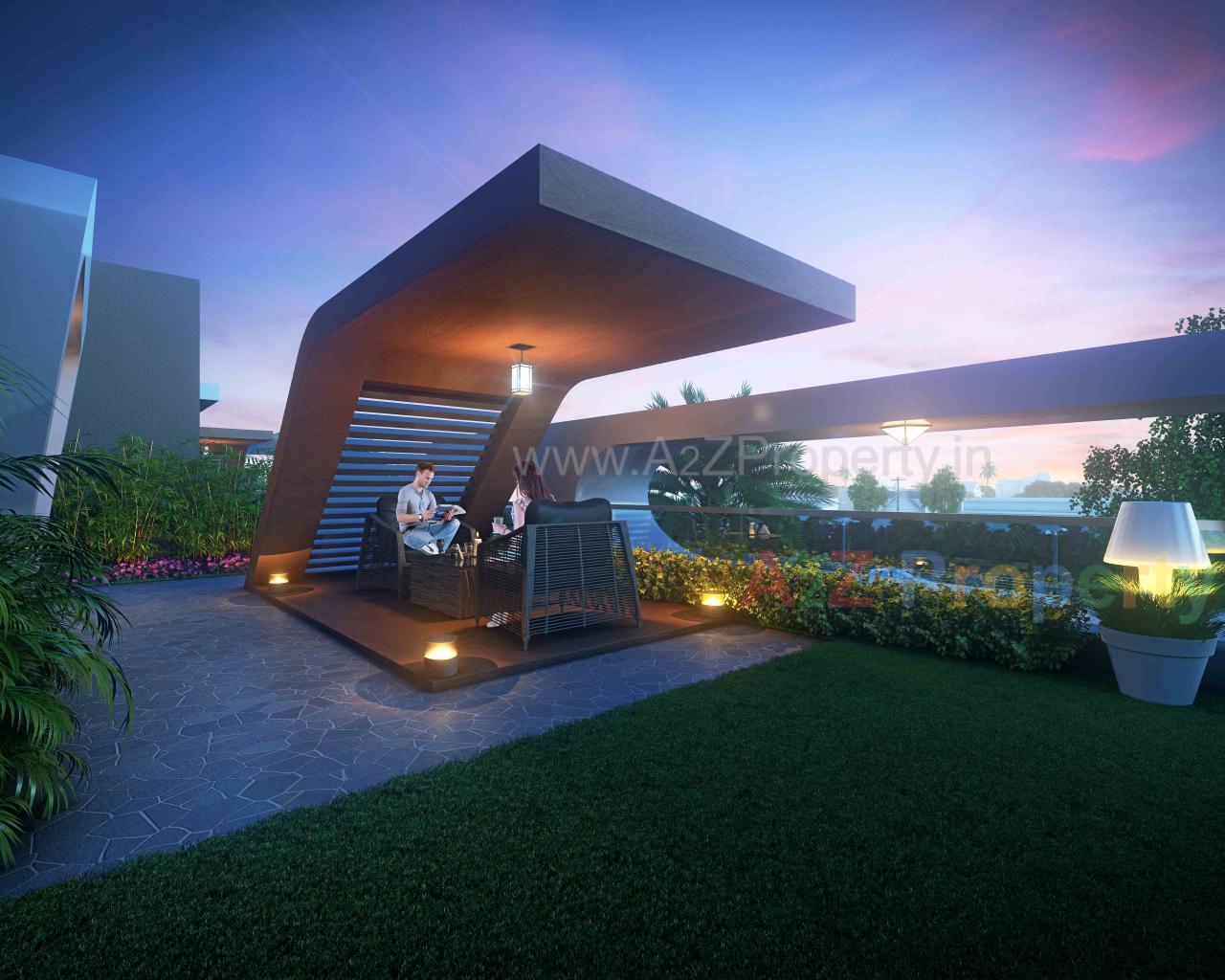 3D Elevation of real estate project Swagat Baganville located at Shilaj, Ahmedabad, Gujarat