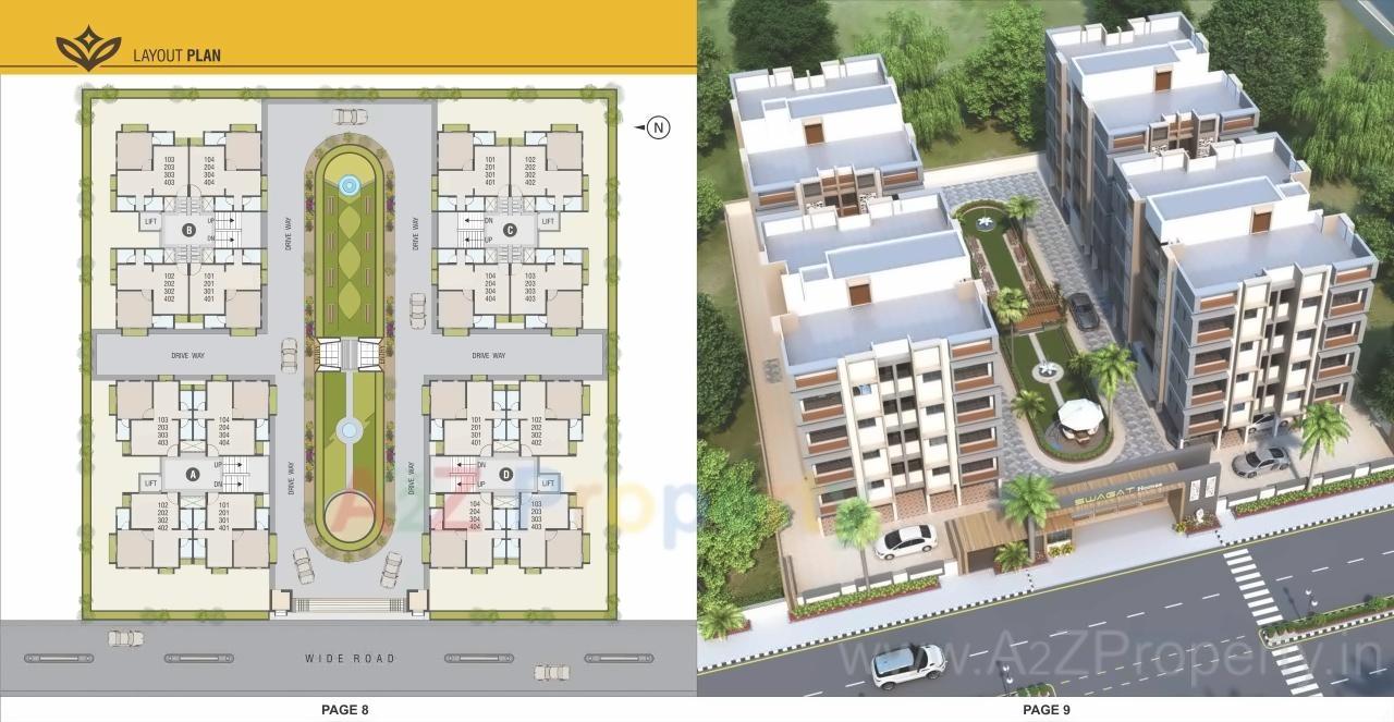 Layout of real estate project Swagat Homes located at Bol, Ahmedabad, Gujarat