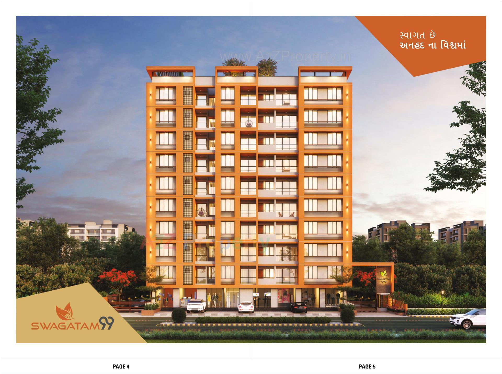 3D Elevation of real estate project Swagatam located at Hanspura, Ahmedabad, Gujarat