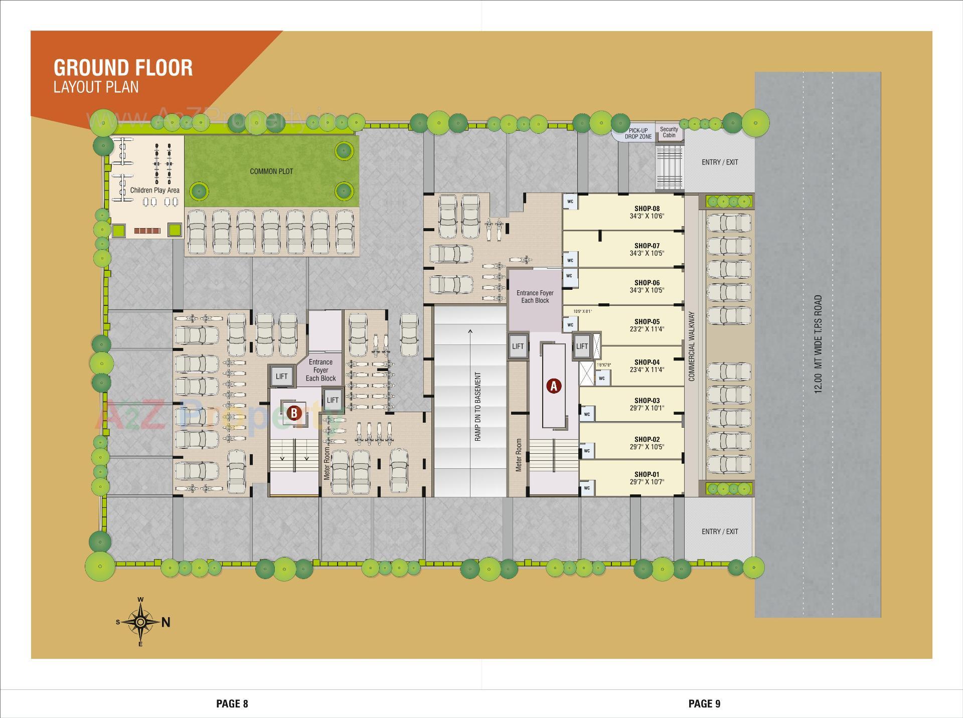 Layout of real estate project Swagatam located at Hanspura, Ahmedabad, Gujarat