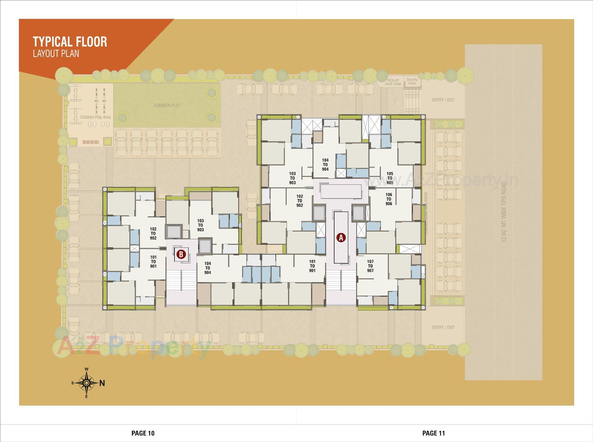 Layout of real estate project Swagatam located at Hanspura, Ahmedabad, Gujarat