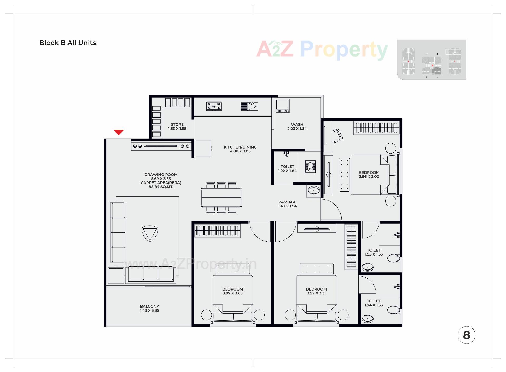 Layout of real estate project Swagatam Elenza located at Hanspura, Ahmedabad, Gujarat