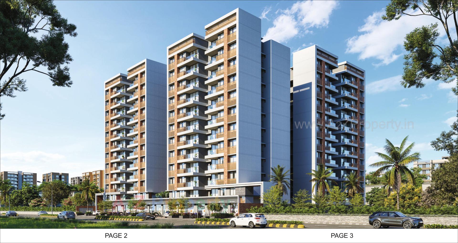 3D Elevation of real estate project Swagatam Exotica located at Hanspura, Ahmedabad, Gujarat