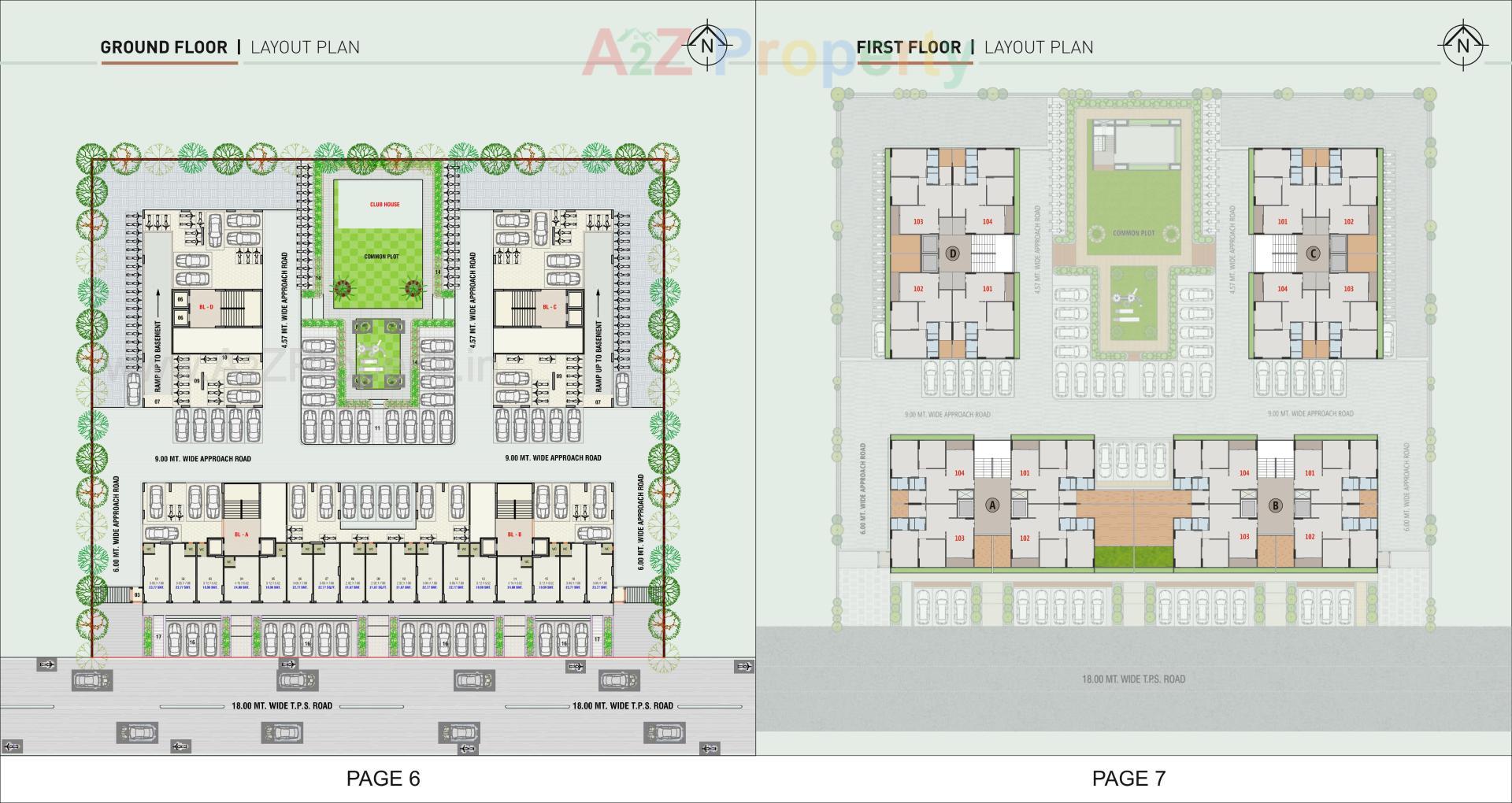 Layout of real estate project Swagatam Exotica located at Hanspura, Ahmedabad, Gujarat