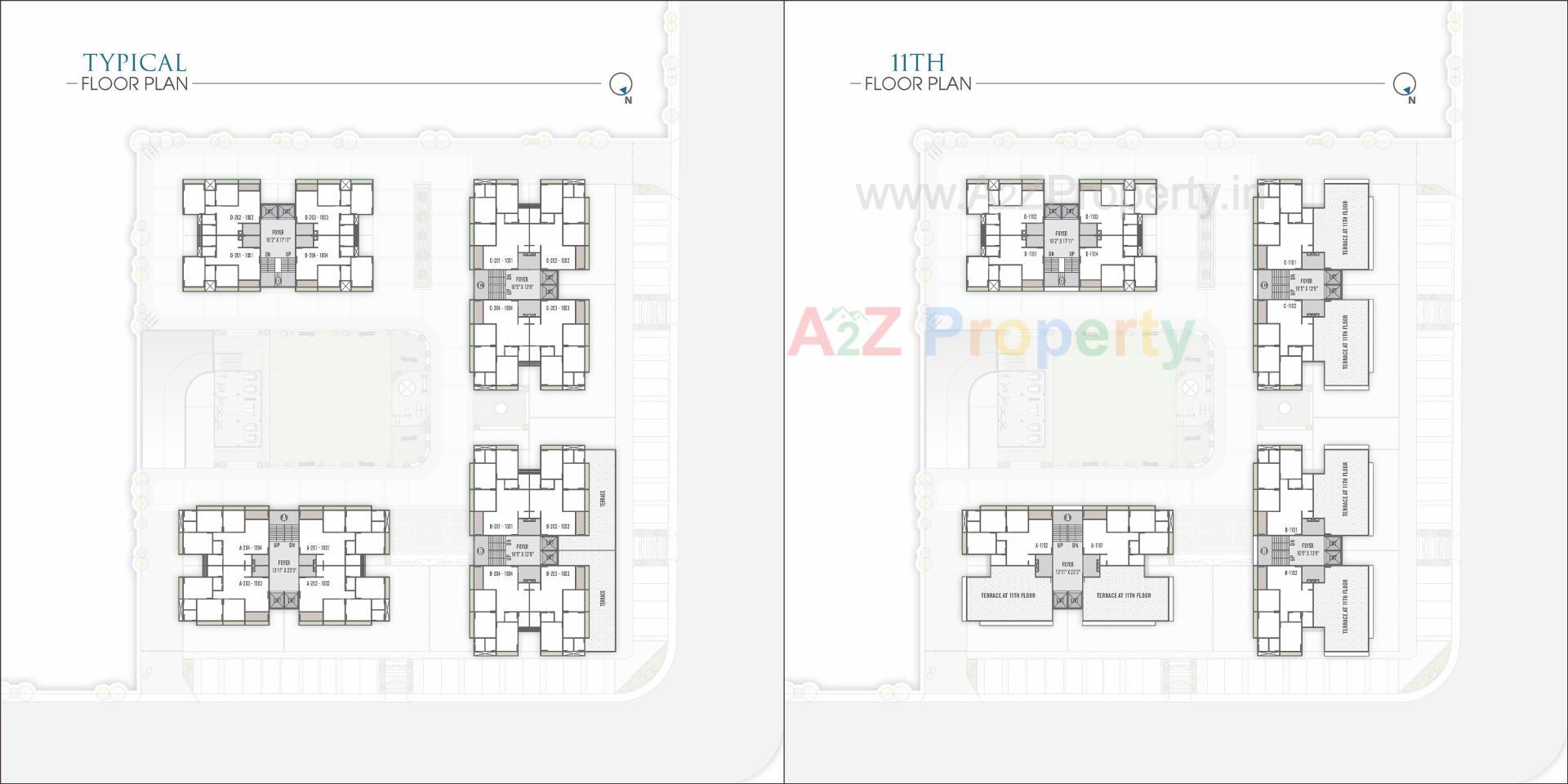 Layout of real estate project Swam Sky located at Gota, Ahmedabad, Gujarat