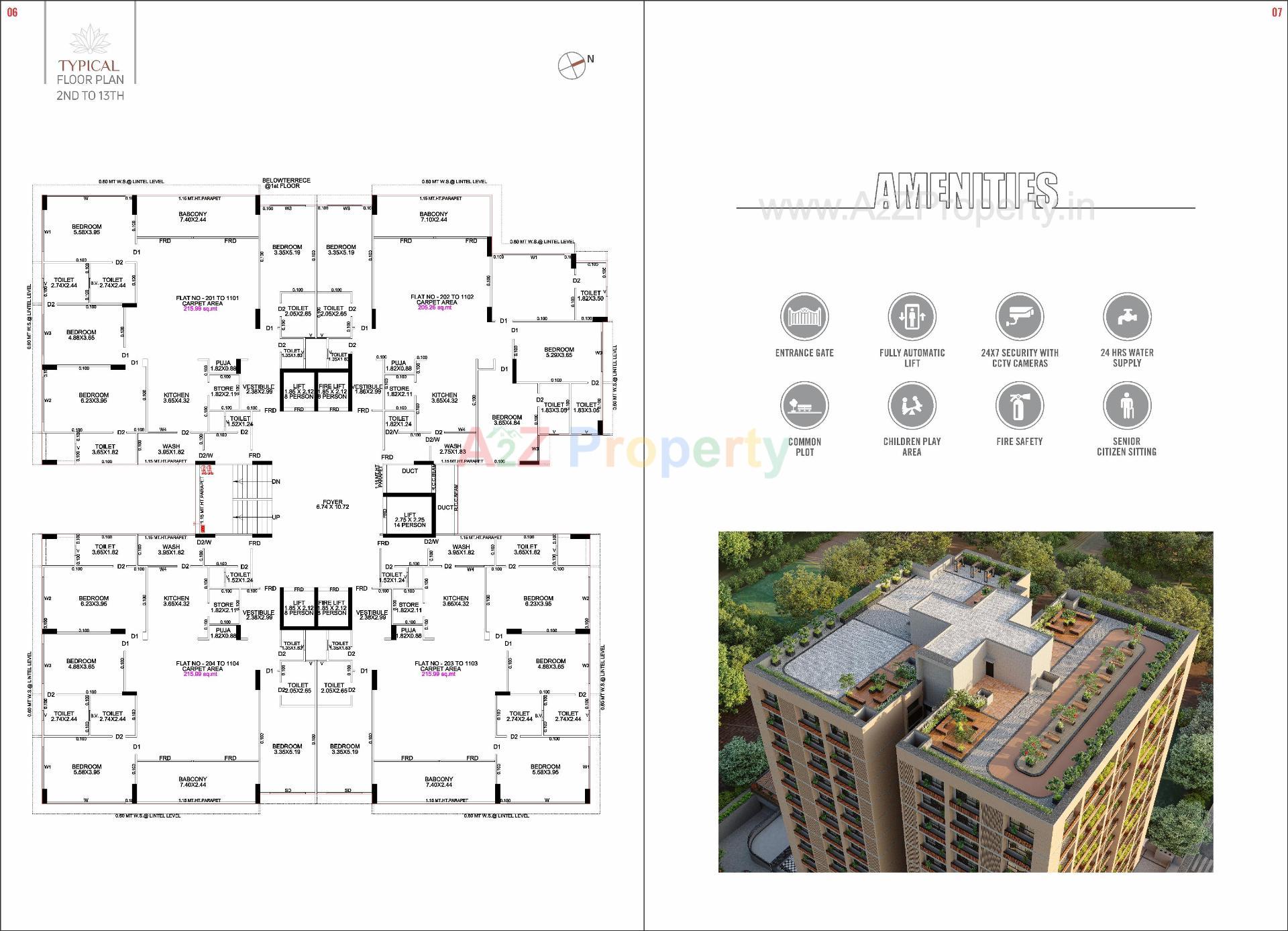 Layout of real estate project Swam Symphony located at Sola, Ahmedabad, Gujarat