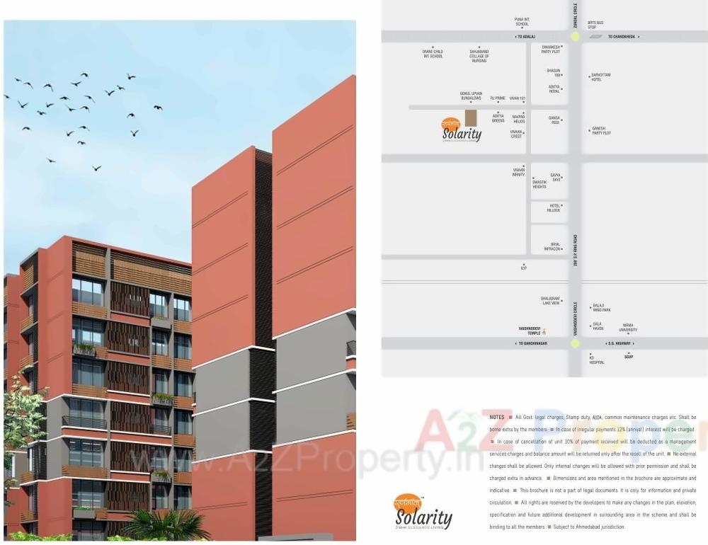 Layout of real estate project Swamaan Solarity located at Zundal, Ahmedabad, Gujarat