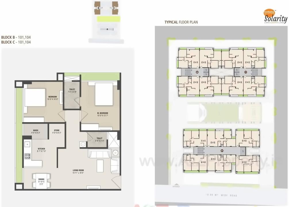 Layout of real estate project Swamaan Solarity located at Zundal, Ahmedabad, Gujarat