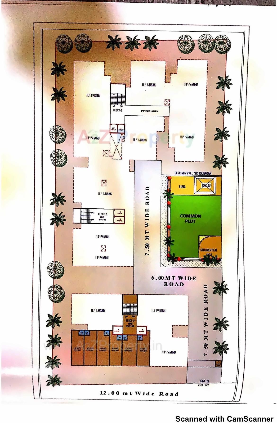 Layout of real estate project Swami Eminence located at Hanspura, Ahmedabad, Gujarat