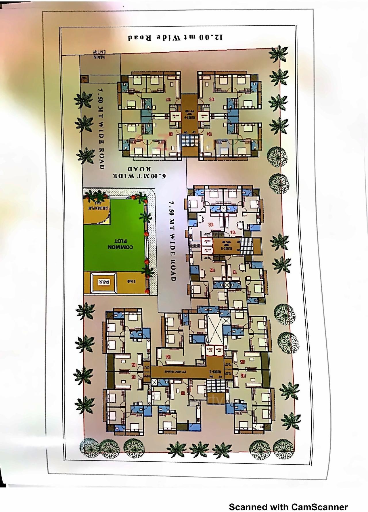 Layout of real estate project Swami Eminence located at Hanspura, Ahmedabad, Gujarat