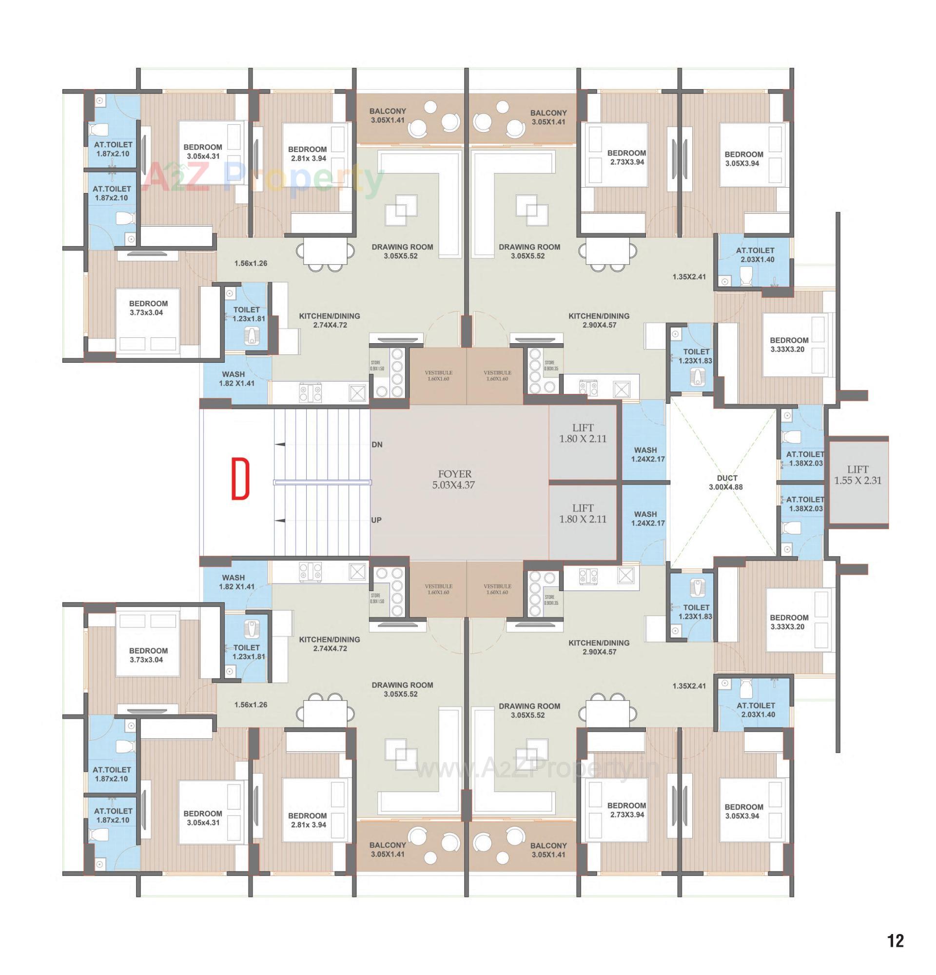 Layout of real estate project Swami Prominence located at Hanspura, Ahmedabad, Gujarat