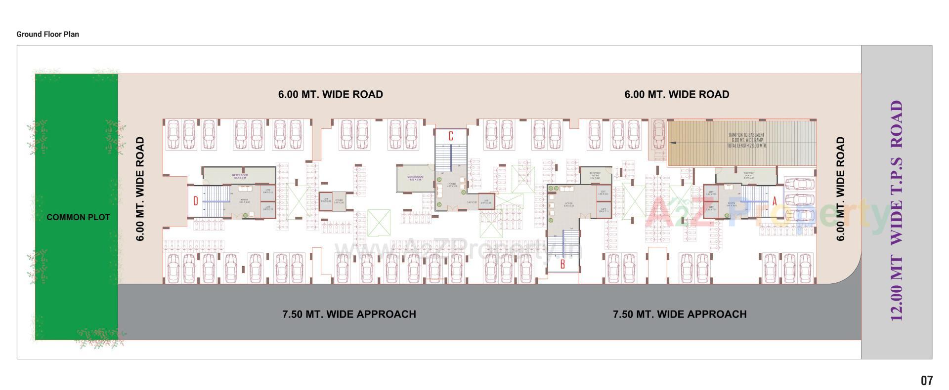 Layout of real estate project Swami Prominence located at Hanspura, Ahmedabad, Gujarat