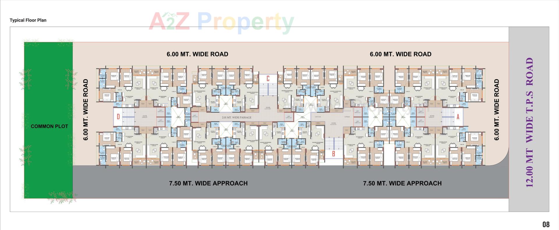 Layout of real estate project Swami Prominence located at Hanspura, Ahmedabad, Gujarat