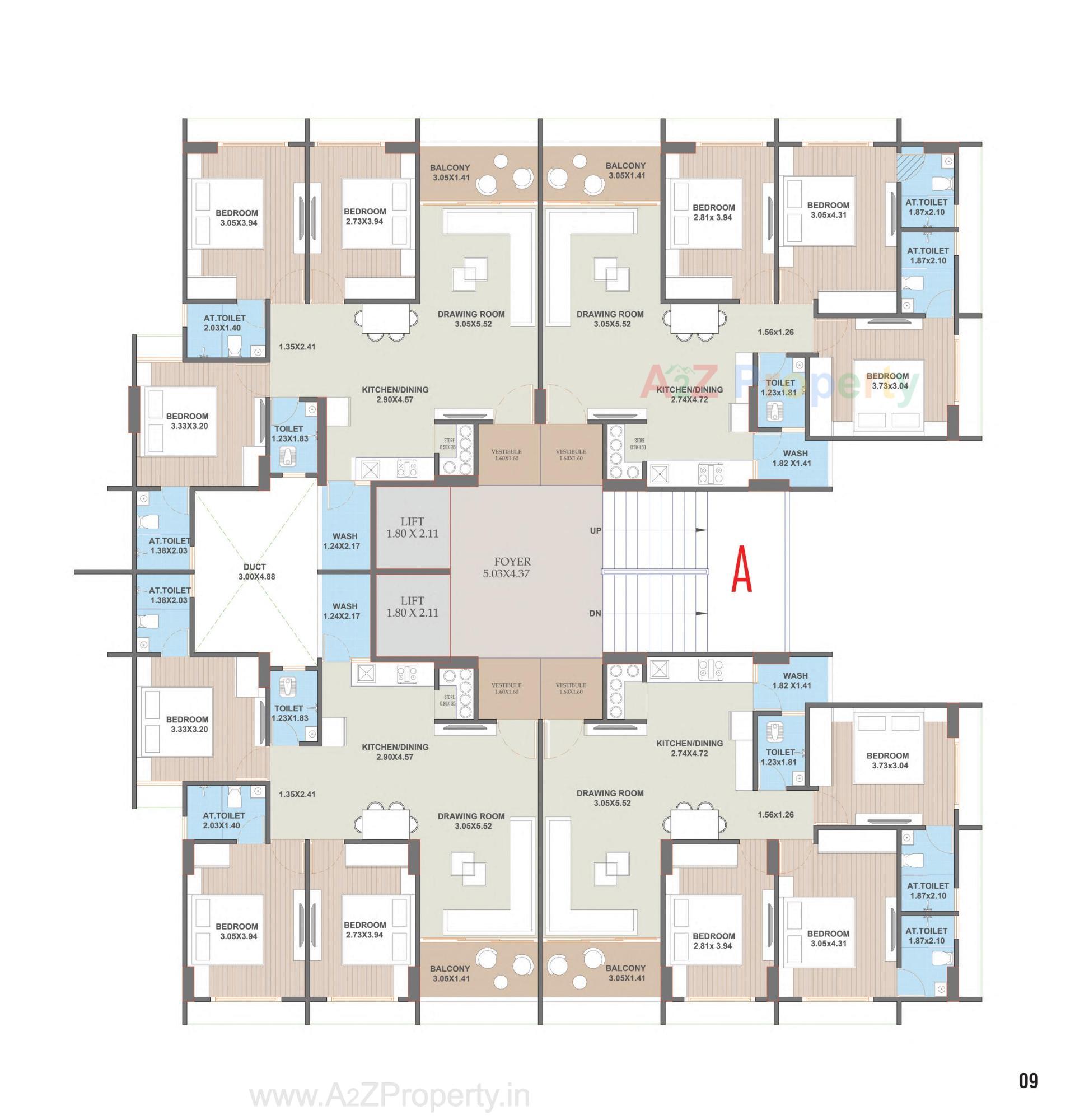 Layout of real estate project Swami Prominence located at Hanspura, Ahmedabad, Gujarat