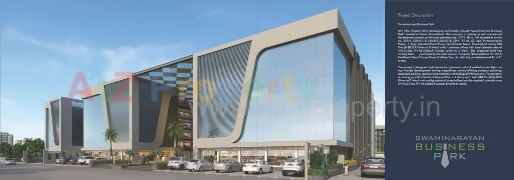 3D Elevation of real estate project Swaminarayan Business Park located at Narol, Ahmedabad, Gujarat