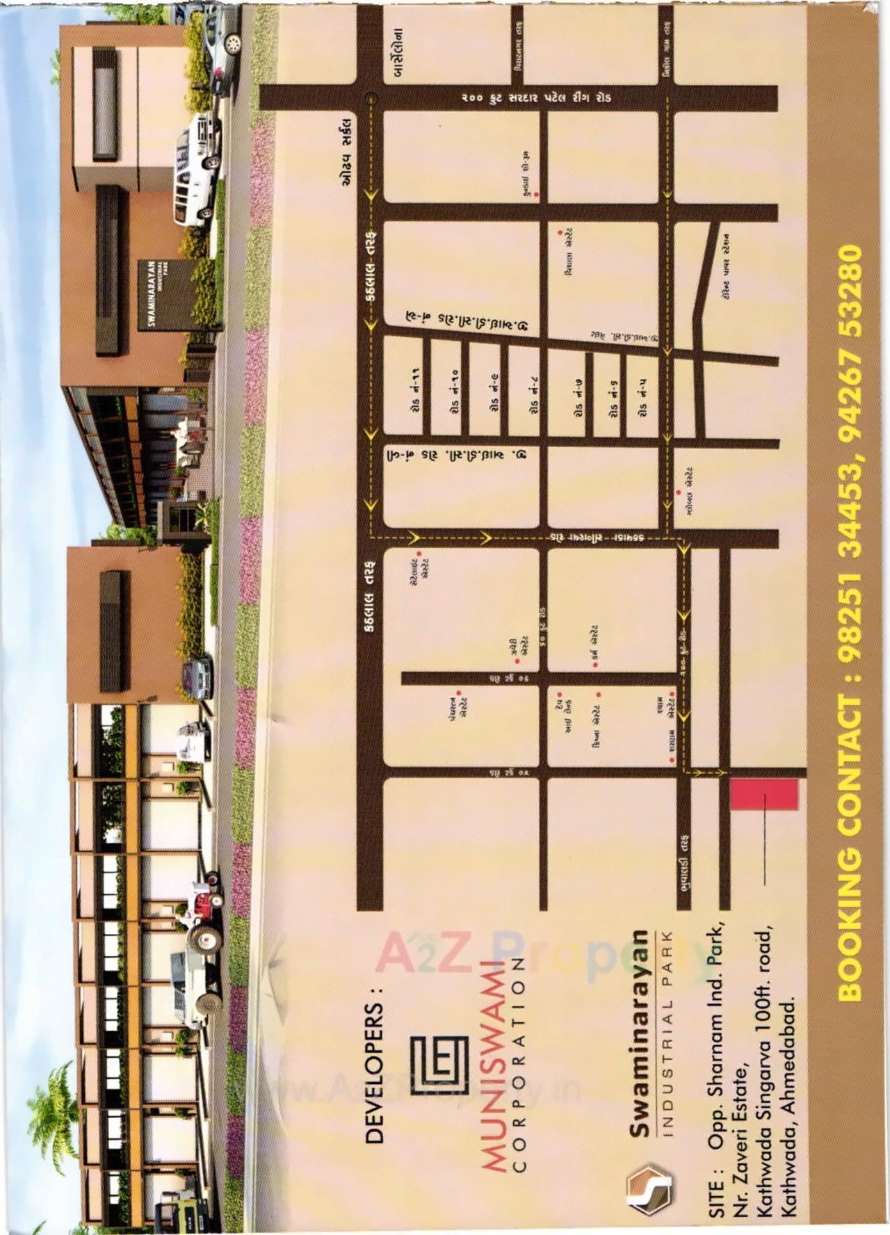 Layout of real estate project Swaminarayan Industrial Park located at Kathwada, Ahmedabad, Gujarat