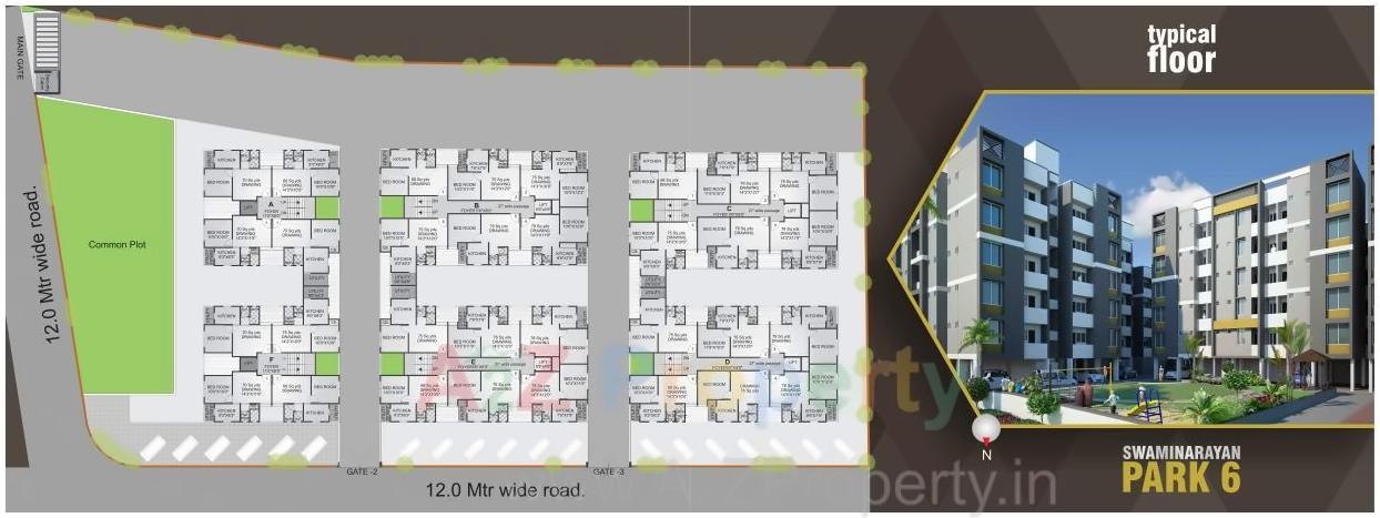 Layout of real estate project Swaminarayan Park 6 Narol located at Vatva, Ahmedabad, Gujarat