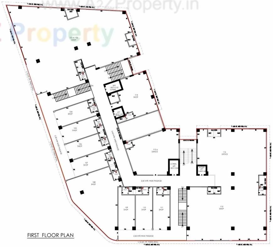 Layout of real estate project Swanik Arcade located at Vadaj, Ahmedabad, Gujarat