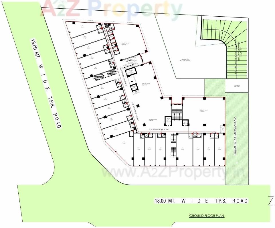 Layout of real estate project Swanik Arcade located at Vadaj, Ahmedabad, Gujarat