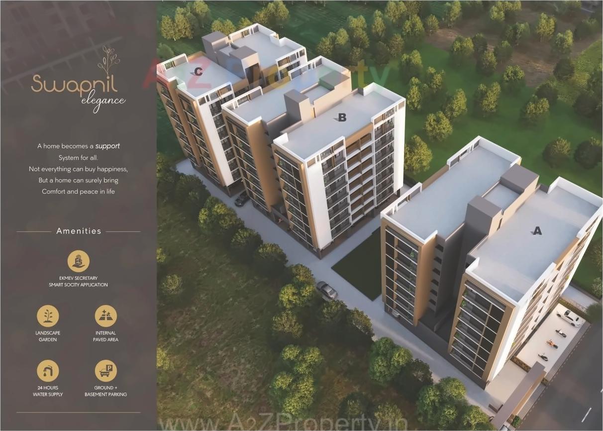 3D Elevation of real estate project Swapnil Elegance located at Hanspura, Ahmedabad, Gujarat